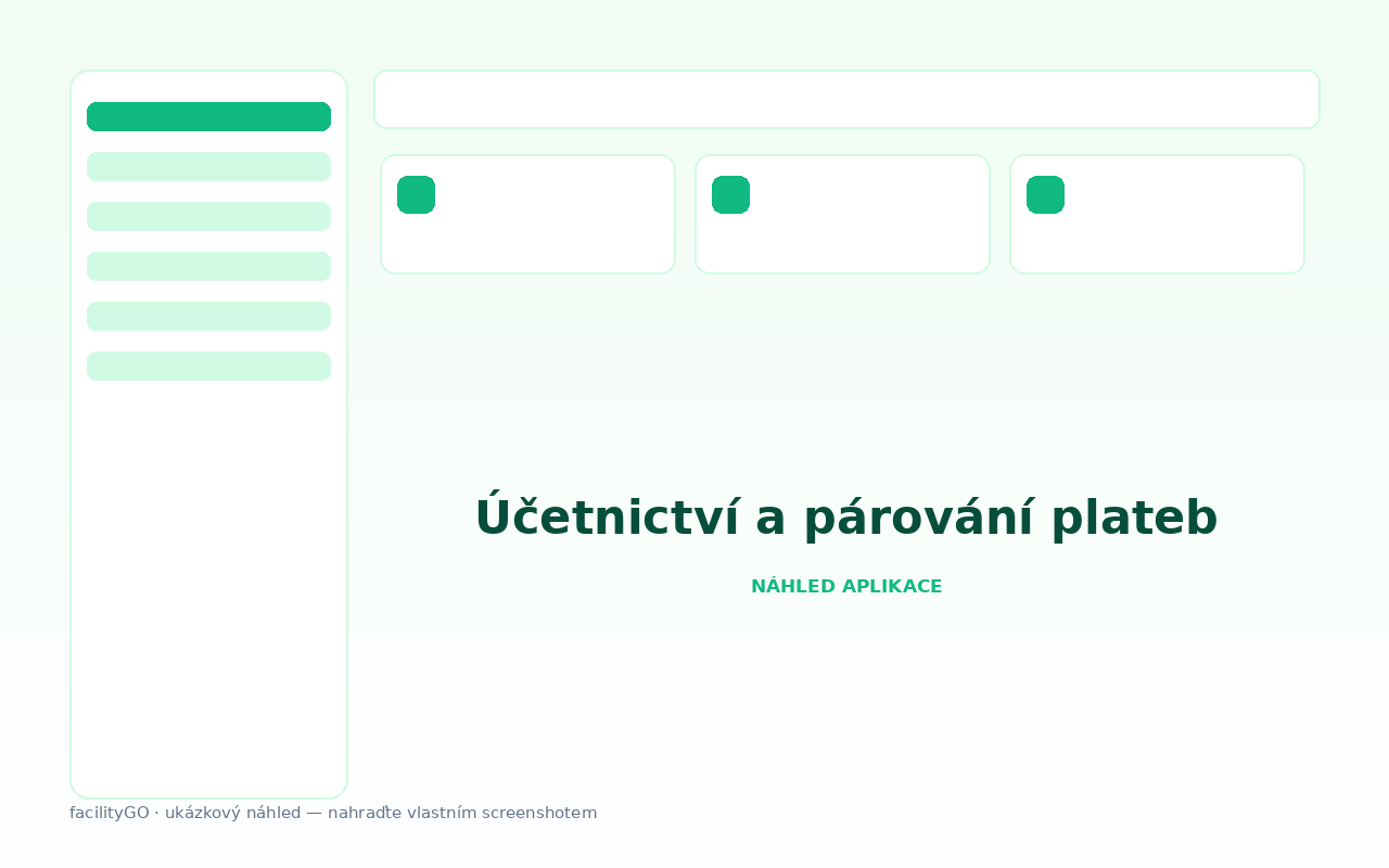Účetnictví a párování plateb v facilityGO